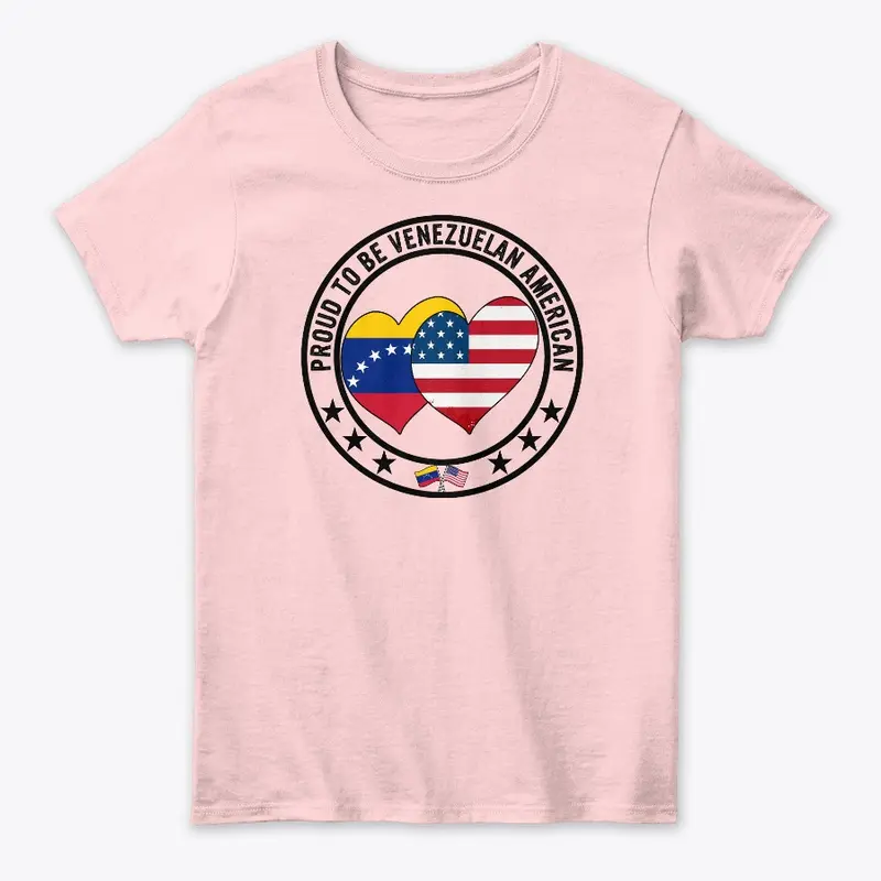 Proud To Be Venezuelan American Flag Tee