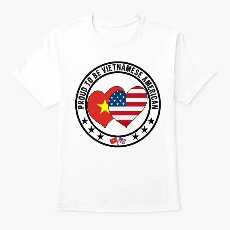 Proud To Be Vietnamese American Flag Tee