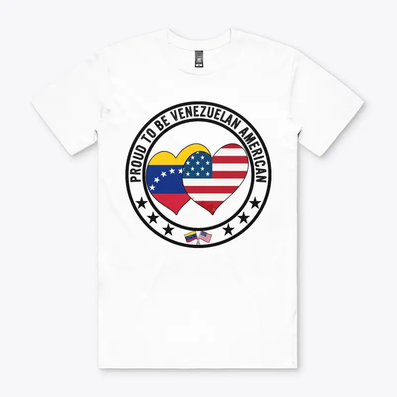 Proud To Be Venezuelan American Flag Tee