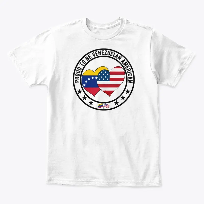 Proud To Be Venezuelan American Flag Tee