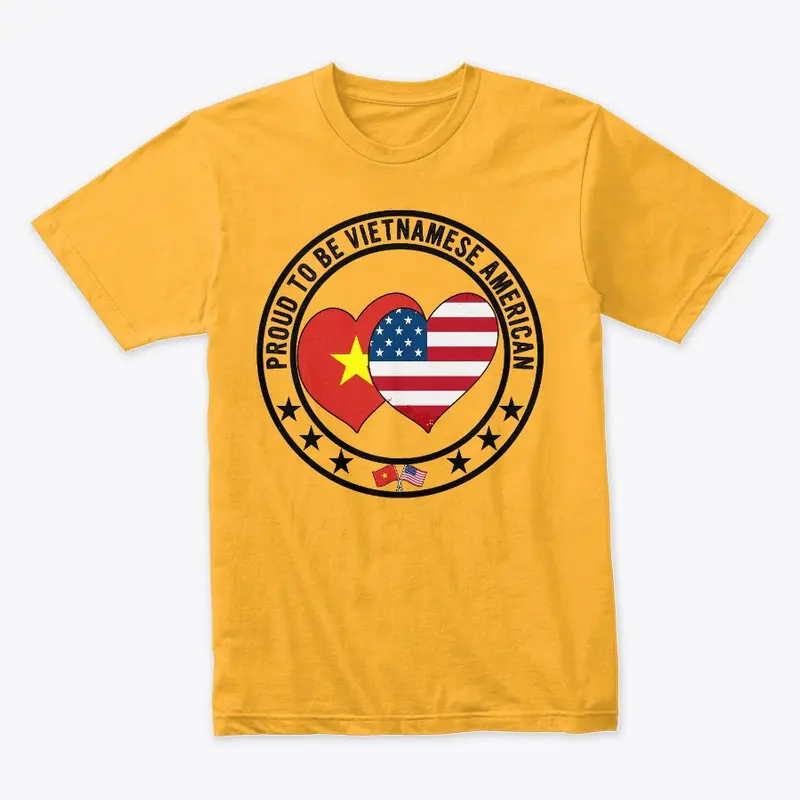 Proud To Be Vietnamese American Flag Tee