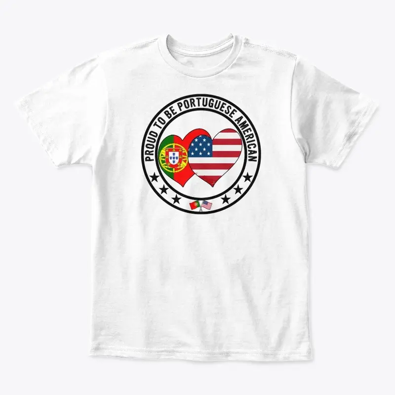 Proud To Be Portuguese American Flag Tee