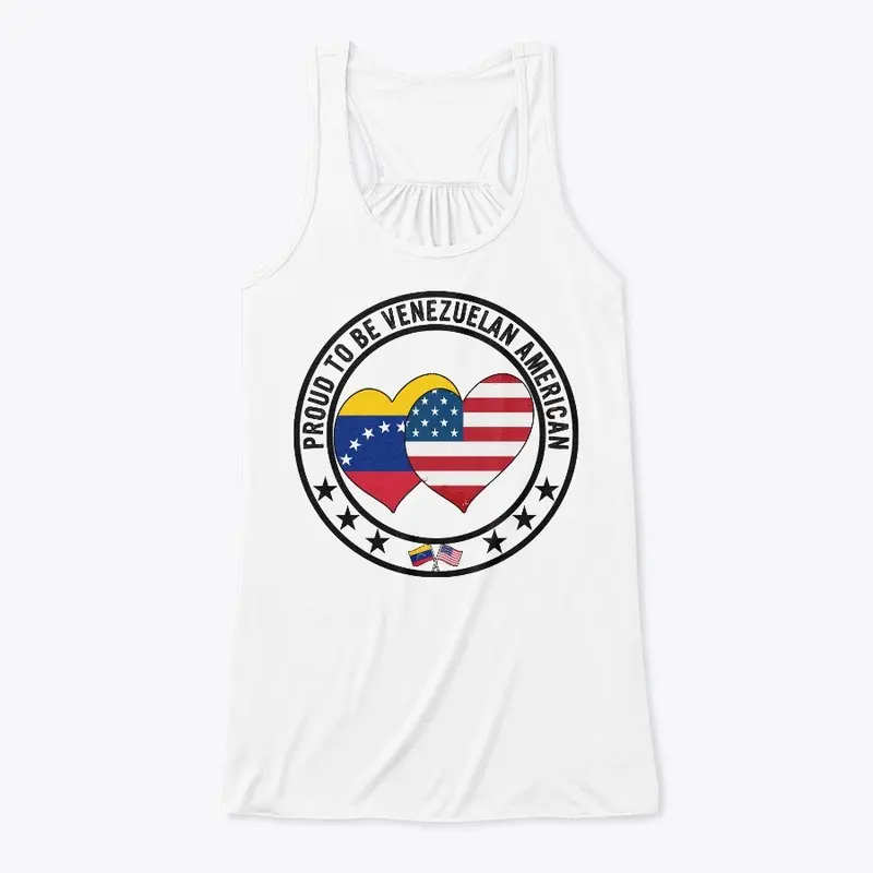 Proud To Be Venezuelan American Flag Tee