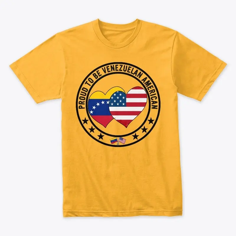 Proud To Be Venezuelan American Flag Tee