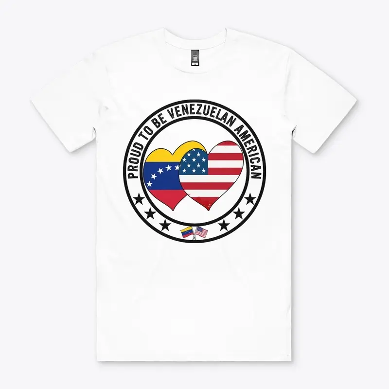 Proud To Be Venezuelan American Flag Tee