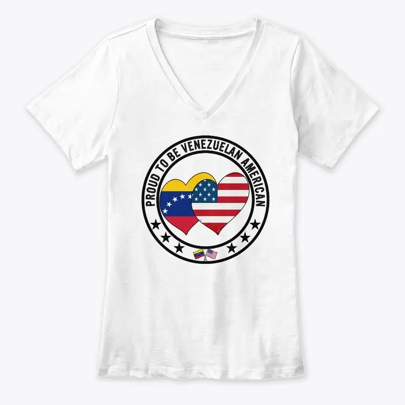 Proud To Be Venezuelan American Flag Tee