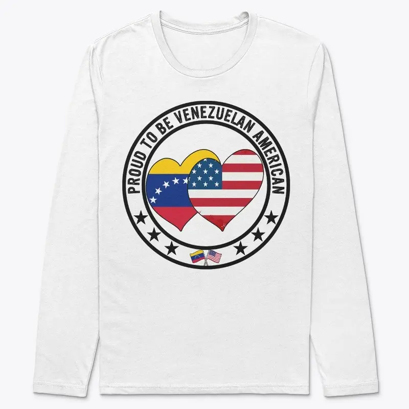 Proud To Be Venezuelan American Flag Tee